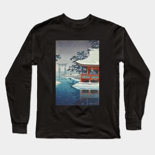 Snow at Miyajima by Tsuchiya Koitsu Long Sleeve T-Shirt